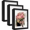TouYinger 11x14 Shadow Box Frame Display Case with Letter Stickers, Graduation Memories Frame, Display Case Box for Memorabilia, Wedding Memories, Crafts, Tickets and Photos (3Pcs-Black, 11x14)